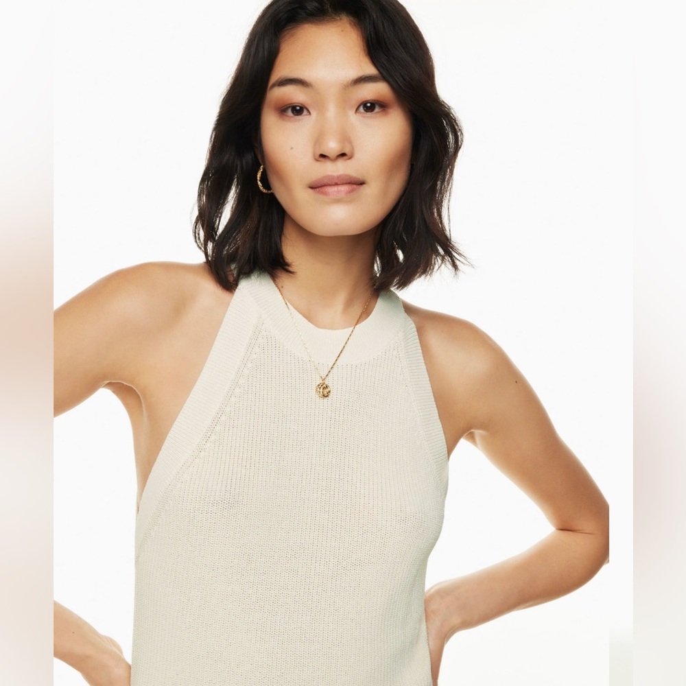 NWOT Aritzia Wilfred Orris halter sweater M in ESPACE (Off white)